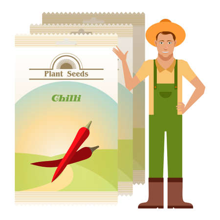 Pack of Chilli seeds iconのイラスト素材