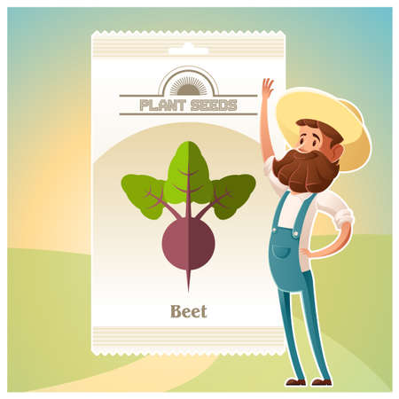 Pack of Beet seeds iconsのイラスト素材