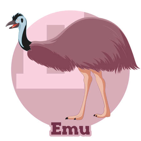 Vector Image of the ABC Cartoon Emuのイラスト素材