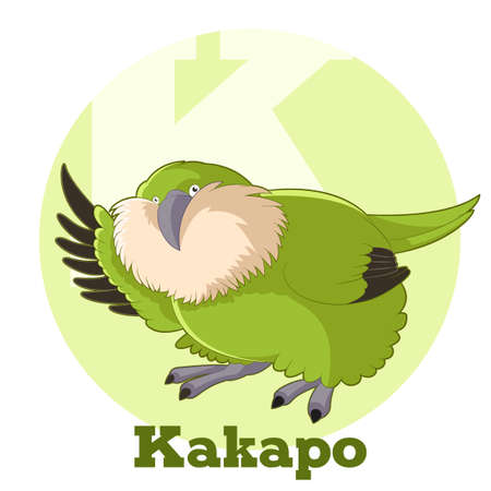 Vector image of the ABC Cartoon Kakapoのイラスト素材