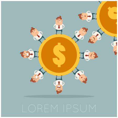 Business concept with stuff like a gear2のイラスト素材