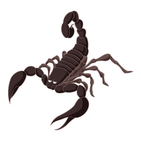 Cartoon brown Scorpionのイラスト素材