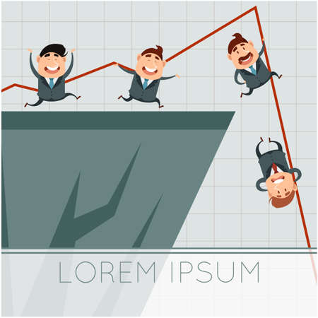 Vector image of the Business concept about crisisのイラスト素材