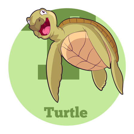 Vector image of the ABC Cartoon Turtleのイラスト素材