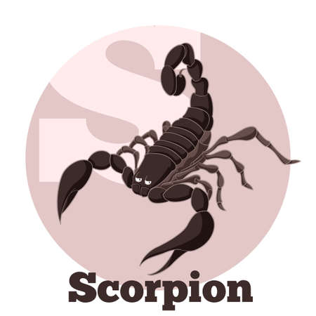 Vector image of the ABC Cartoon Scorpionのイラスト素材