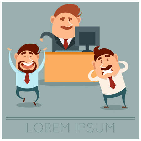 Vector image of the Business concept about Boss choiceのイラスト素材