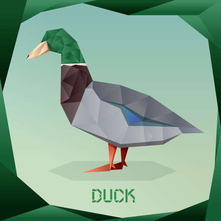 Origami simple Duckのイラスト素材