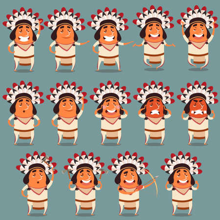 Set of indian flat iconsのイラスト素材