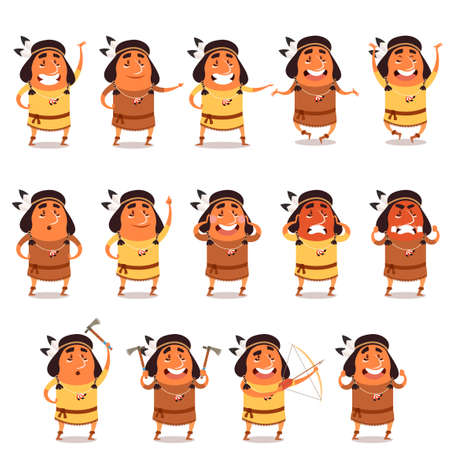 Set of indian flat iconsのイラスト素材