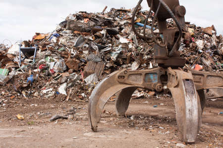 Scrap for recycling in steel making plan の写真素材