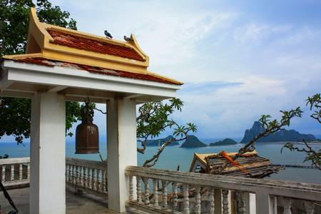 Small belltower in the temples, Thailand の写真素材