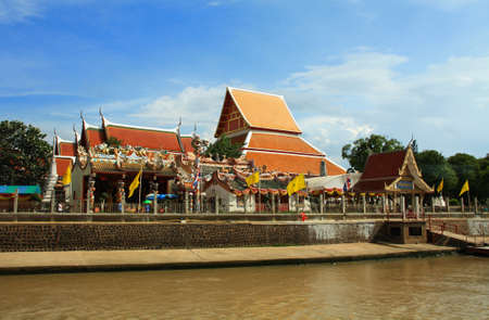 Wat Phananchoeng Worawihan Side Viewのeditorial素材