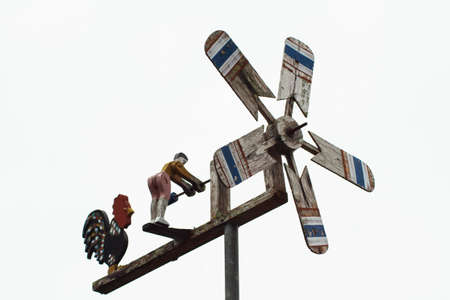 Wooden windmill for garden home decorateの写真素材