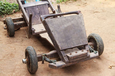 Wooden go cartの写真素材