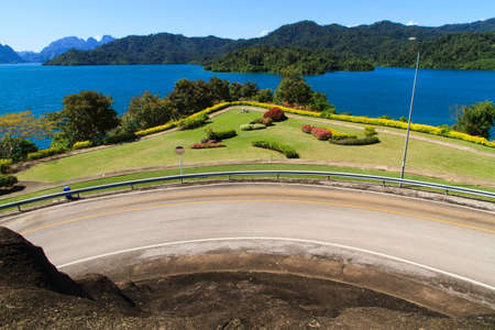 Curve road on mountainの写真素材