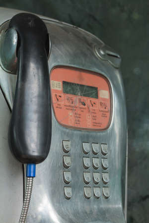 Old public telephoneの写真素材