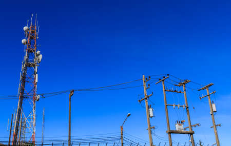 Communication antenna tower center.の写真素材