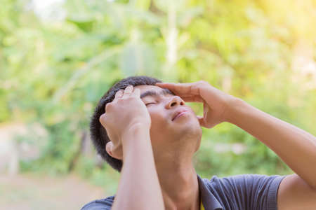Headache is not comfortableの写真素材