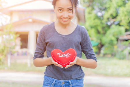 Red heartの写真素材