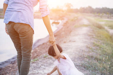 Take the girls to play in the guard.の写真素材