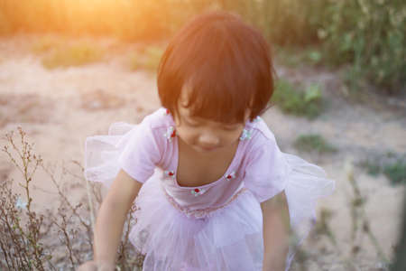 Girl who loves faceの写真素材