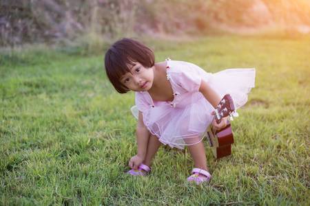 Girl who loves faceの写真素材