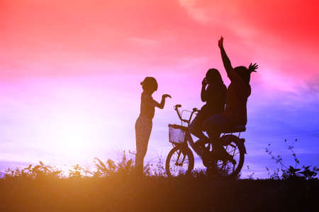 Children play in the guard.の写真素材