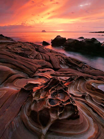 Grilled like the sky and the rocksの写真素材