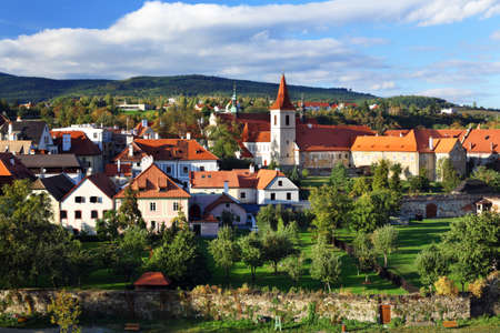 Beautiful township at Cesky Krumlov , Czech Republicの写真素材