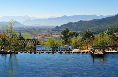 The scenery of Lijiang, Yunnan, Chinaの写真素材