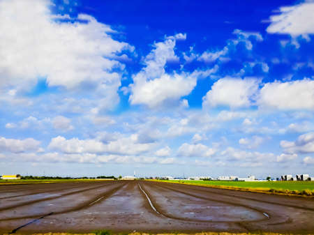 Beautiful view of the rice field with morning sunrise, blue sky background, Rice field with blue sky and cloud, Beautiful view of the rice field with morning sunrise, blue sky background, Rice field green grass and blue skyの写真素材