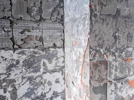 Abstract old brick wall, texture, Close up view at stacked brick wall, Damaged wall surface, brick...