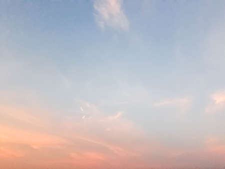 sky, sky for background, Nature sky cloud, Cumulus white clouds in the blue sky at sunset, Cloudy sky with bright sunshineの写真素材