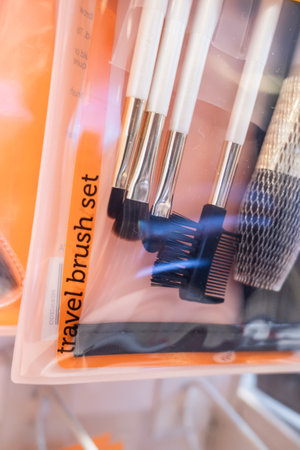 Must-have complete cosmetics brush set travel case for sale as a package at beauty store