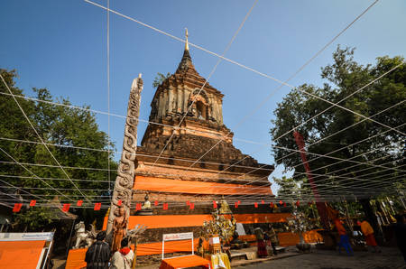 Old bricks Pagoda in North Thailandのeditorial素材