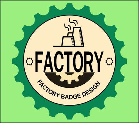Factory badge design for graphic workのイラスト素材