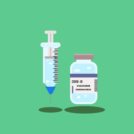 Covid 19 vaccine for corona virus outbreak reductionのイラスト素材