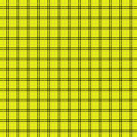 Yellow plaid pattern ,tartan plaid in gold and black for fashion shirt,dress,fabric,clothes designのイラスト素材