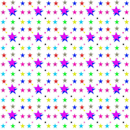 Multi color star seamless pattern for texture,background ,wallpaper,wrapping paper,textile designのイラスト素材