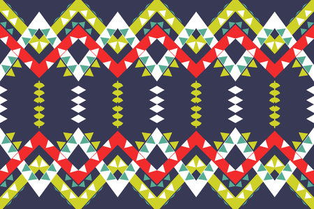 Ethnic boho seamless pattern. Tribal pattern. Folk motif. Textile rapport.のイラスト素材