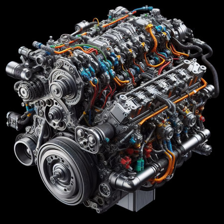 Car engine for engineering purposes