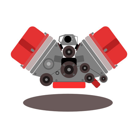 Engine with two cylindersのイラスト素材