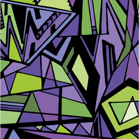 Purple geometric patterのイラスト素材