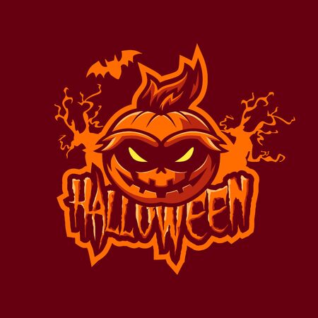 Halloween mascot logo designのイラスト素材