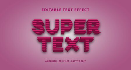 3D Super text effect, editable textのイラスト素材