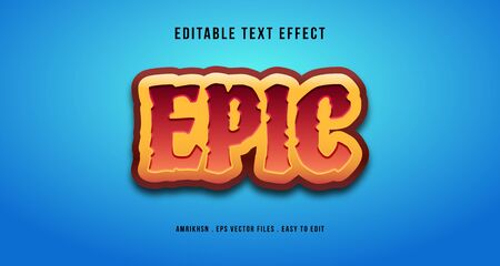 3d Text effect, editable textのイラスト素材