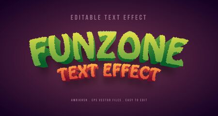 3D text effect, editable text
