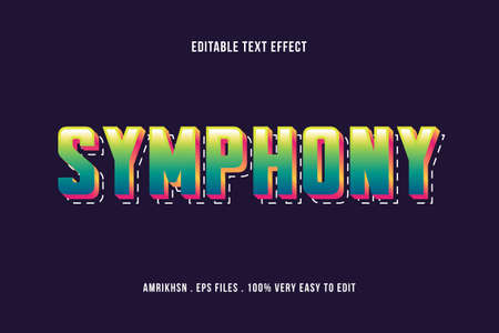 sympony text effect, editable textのイラスト素材