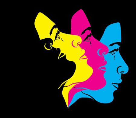 CMYK iconのイラスト素材