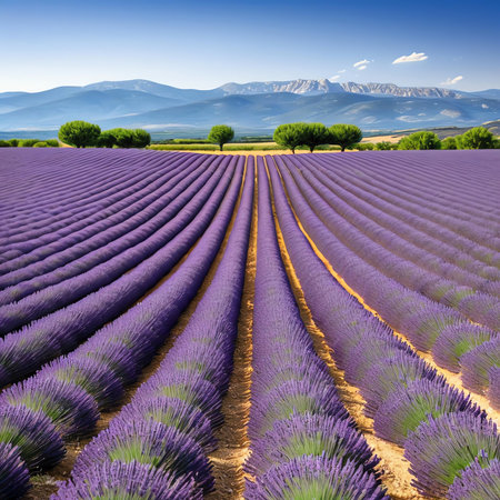 Lavender field in Valensole, Provence, Franceの素材